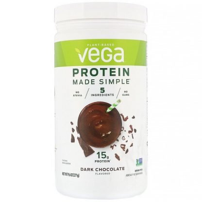 Vega, プロテインメイドシンプル、ダークチョコレート、271g（9.6oz）