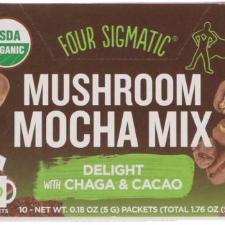 Four Sigmatic, マッシュルーム・モカミックス、甘味 + コーヒー、10パケット、各 0.18 oz (5 g) (Discontinued Item)