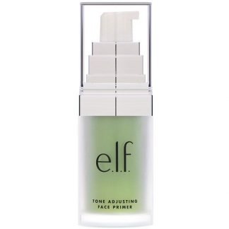 E.L.F., 色調を整えるフェイスプライマー（顔下塗り）, 中和する緑色, 0.48オンス（13.7 g）