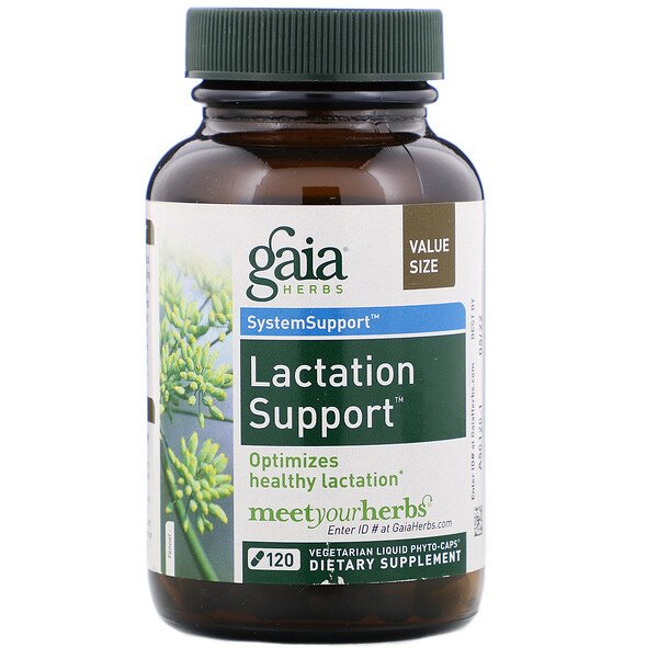 Gaia Herbs, Lactate Support、べジ・リキッド・フィト・キャップ 120 錠