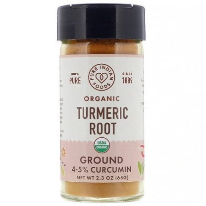 Pure Indian Foods, オーガニックウコン根、粉末、65g（2.3oz） (Discontinued Item)