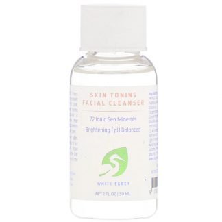 White Egret Personal Care, スキントーニングフェイシャルクレンザー、1液量オンス (30 ml)