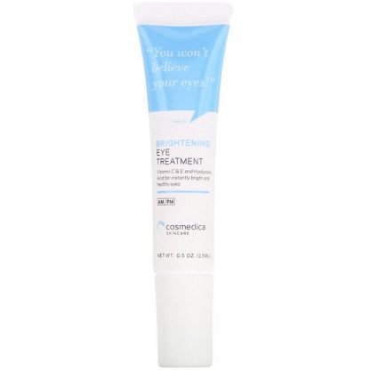 Cosmedica Skincare, ブライトニングアイトリートメント、０.5オンス (15 ml)