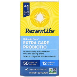 Renew Life, Extra Care, Ultimate Flora Probiotic, 50 Billion Live Cultures, 60 Vegetarian Capsules