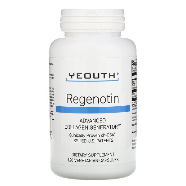 Yeouth, リジェノティン、Advanced Collagen Generator(アドバンストコラーゲンジェネレーター)、ベジカプセル120粒