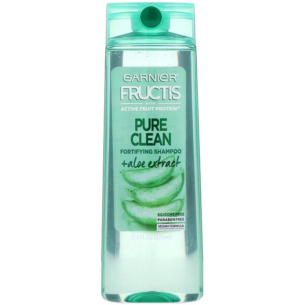 Garnier, フルクティス、ピュアクリーン、アロエ入り補強シャンプー (370 ml)