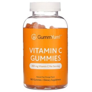 GummYum!, ビタミンCグミ、天然オレンジタルト風味、250mg、グミ180粒