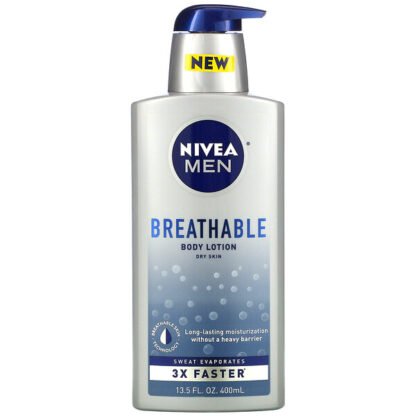 Nivea, 男性用、ブリーザブルボディローション、400ml（13.5液量オンス）