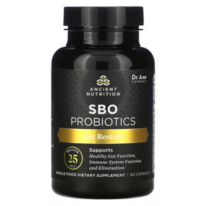 Dr. Axe / Ancient Nutrition, SBO Probiotics, Gut Restore, 25 Billion CFU, 60 Capsules