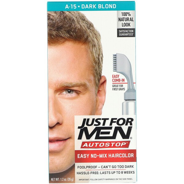 Just for Men, オートショップ メンズ ヘア カラー、ダークブロンドA-15、1.2 oz (35 g)