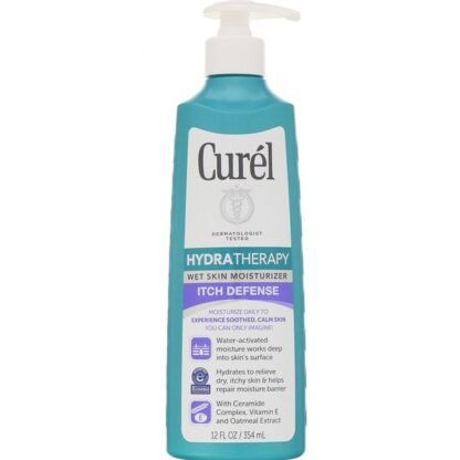 Curel, ハイドラセラピー、濡れた肌用モイスチャライザー、乾燥・肌荒れ防止、約354 ml（12液量オンス）