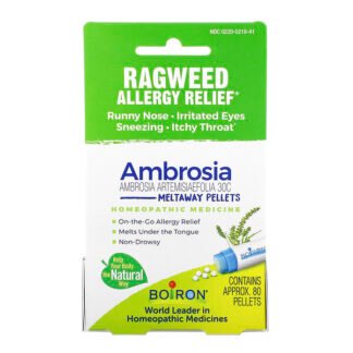 Boiron, Ambrosia, Ragweed Allergy Relief, 80 Pellets