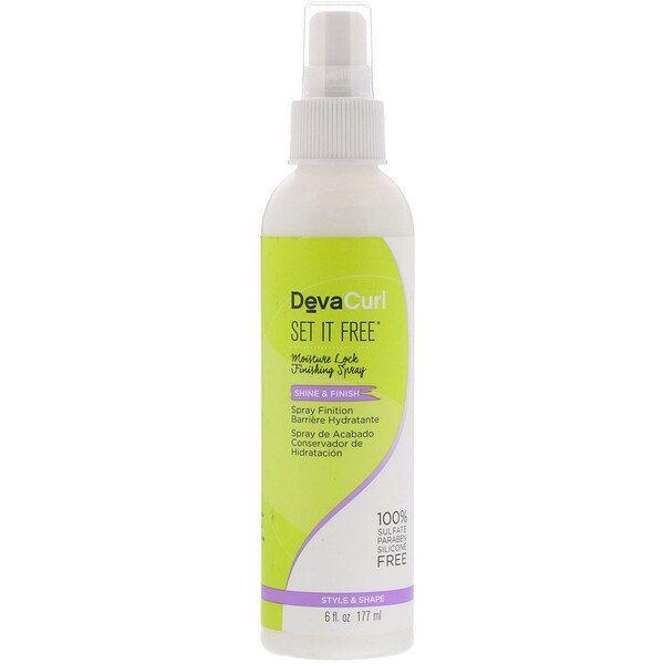 DevaCurl, セットイットフリー、モイスチャーロック、フィニッシングスプレー、177 ml