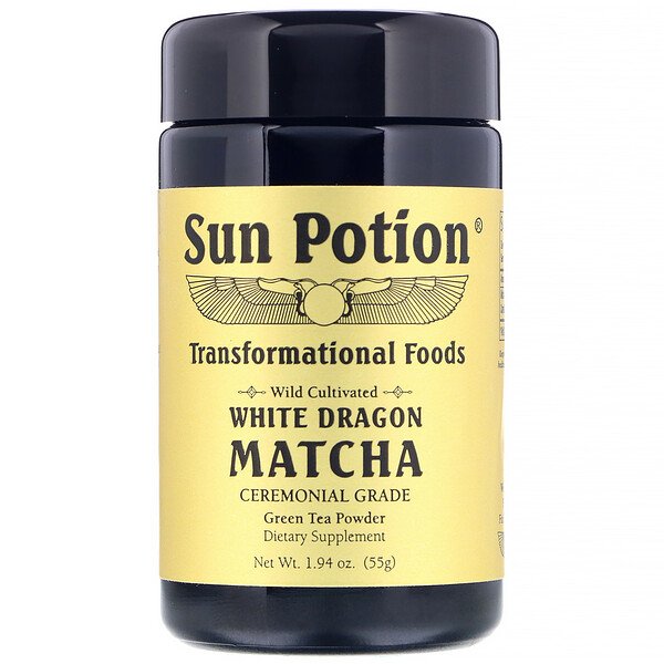 Sun Potion, 自生、ホワイトドラゴン抹茶、茶会用、茶粉末、55 g(1.94 oz)