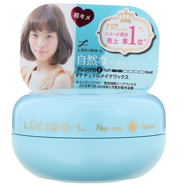 Mandom, ルシードエル、ヘアスタイリングワックス、ナチュラル、60 g(2.1 oz)