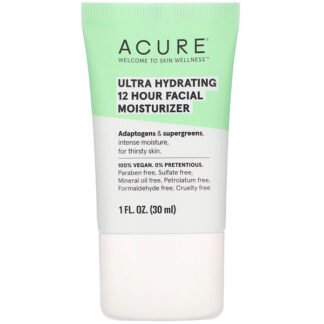 Acure, ウルトラハイドレイティング12時間フェイシャルモイスチャライザー、30ml（1液量オンス）