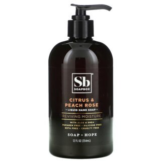 Soapbox, Liquid Hand Soap, Citrus & Peach Rose, 12 fl oz (354 ml)