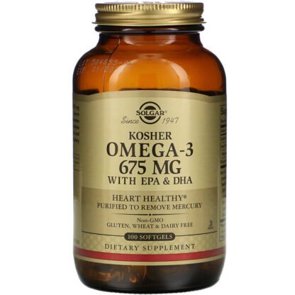 Solgar, Kosher Omega-3, 675 mg, 100 Softgels