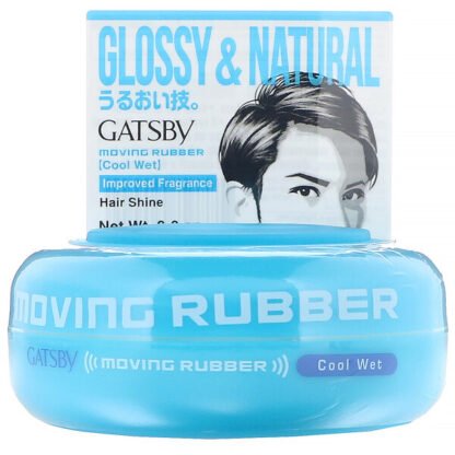 Mandom, ギャツビー、ムービングラバーヘアワックス、クールウェット、約79 g(2.8 oz)