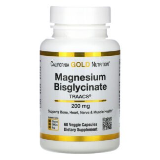California Gold Nutrition, Magnesium Bisglycinate, 200 mg , 60 Veggie Capsules