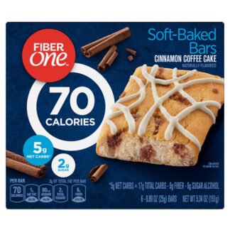 Fiber One, Soft Baked Bars,  70 Calories, Cinnamon Coffee Cake, 6 Bars, 5.34 oz (151 g)