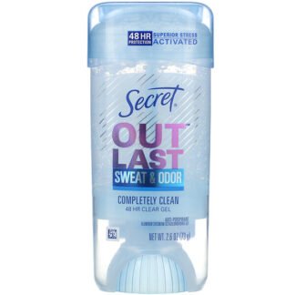 Secret, Outlast（アウトラスト）、48時間クリアジェルデオドラント、コンプリートリークリーン、73g（2.6オンス）