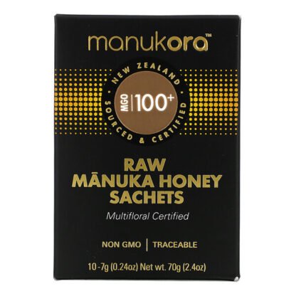 Manukora, Raw Manuka Honey Sachets, 10 Sachets, 0.24 oz (7 g)
