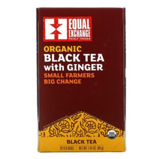 Equal Exchange, Organic Black Tea With Ginger, 20 Tea Bags, 1.41 oz (40 g)