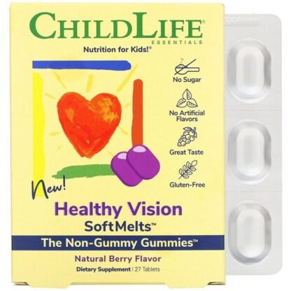 ChildLife, ヘルシービジョンSoftMelts（ソフトメルト）、天然ベリー味、27粒