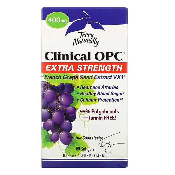 Terry Naturally, Clinical OPC(クリニカルOPC)、エクストラストレングス、400mg、ソフトジェル60粒