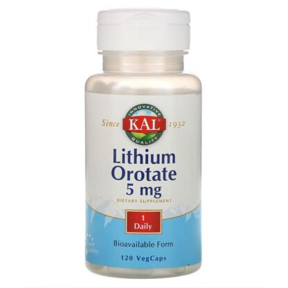 KAL, リチウムオロテート、5mg、植物性カプセル120粒