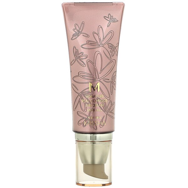 Missha, M Signature Real Complete B.B Cream, No. 21 Light Pink Beige, SPF25/PA++, 1.58 oz (45 g)