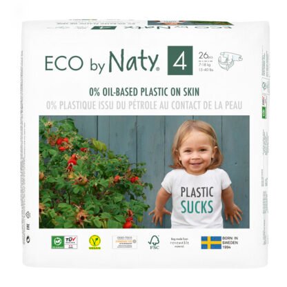 Naty, 敏感肌用おむつ、サイズ 4, 15～40 lbs (7-18 kg), 26枚入り