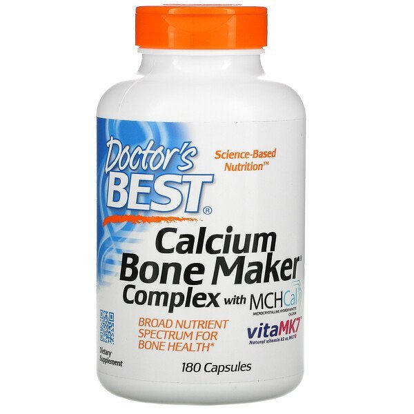 Doctor's Best, MCHCal配合Calcium Bone Maker(カルシウムボーンメーカー)コンプレックス、180粒