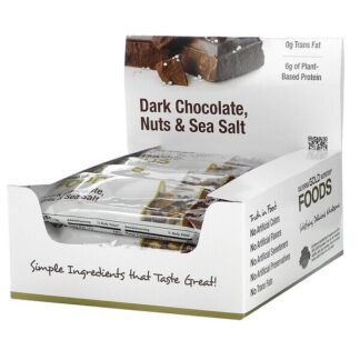 California Gold Nutrition, フーズ、ダークチョコレートナッツ＆海塩バー、12本、各40g（1.4oz）