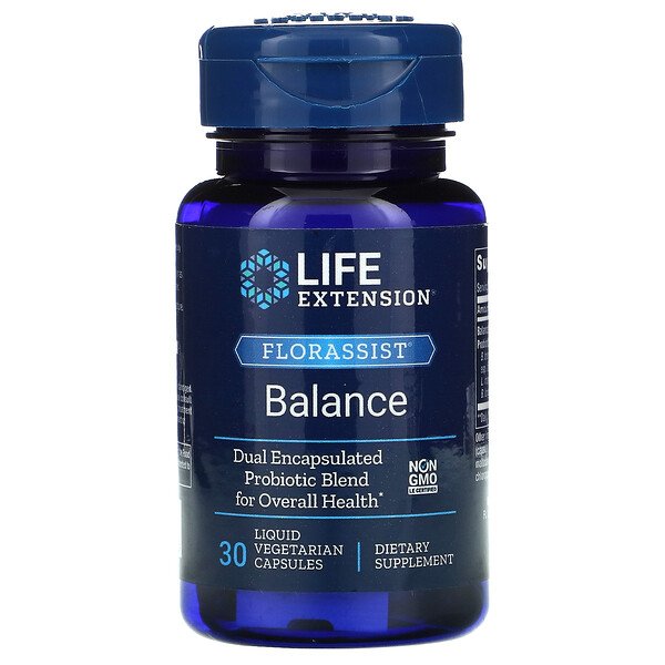 Life Extension, FLORASSIST(フローアシスト)バランス、植物性リキッドカプセル30粒