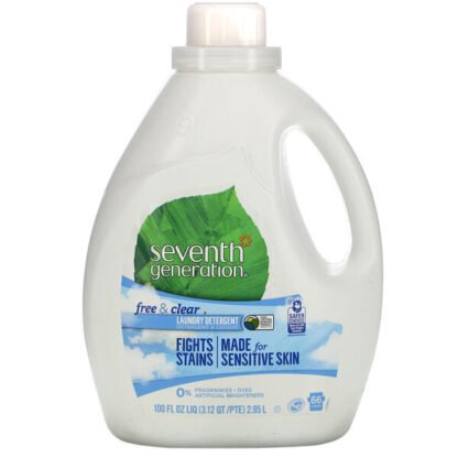 Seventh Generation, 洗濯用洗剤、フリー＆クリア、2.95L（100液量オンス）