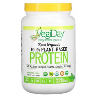 Natural Factors, ロー・オーガニック、植物ベースプロテイン、味付けなし、13.09オンス（371g）