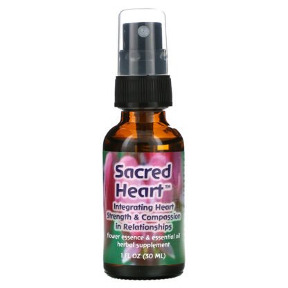 Flower Essence Services, セイクリッド・ハート, フラワーエッセンス & エッセンシャルオイル, 1 液量オンス (30 ml)
