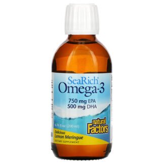 Natural Factors, シーリッチ オメガ3、 レモンメレンゲ、 6.76 fl oz (200 ml)