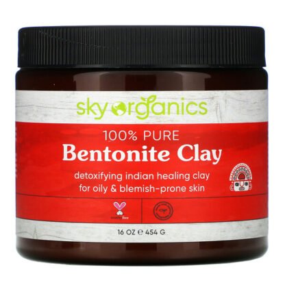 Sky Organics, 純度100％ベントナイトクレイ、454g（16オンス）