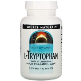 Source Naturals, L-トリプトファン、1,000 mg、90錠