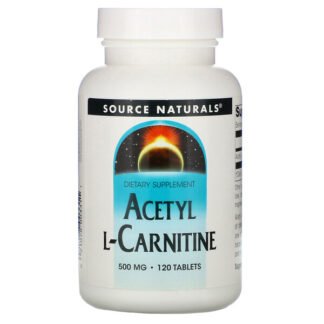 Source Naturals, アセチル L-カルニチン、 500 mg、120 錠