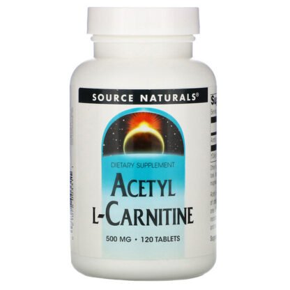 Source Naturals, アセチル L-カルニチン、 500 mg、120 錠