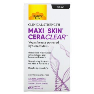 Country Life, Maxi-Skin CeraClear, 60 Vegan Capsules