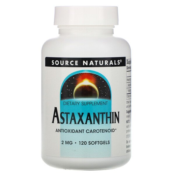 Source Naturals, アスタキサンチン、2mg、120ソフトジェル