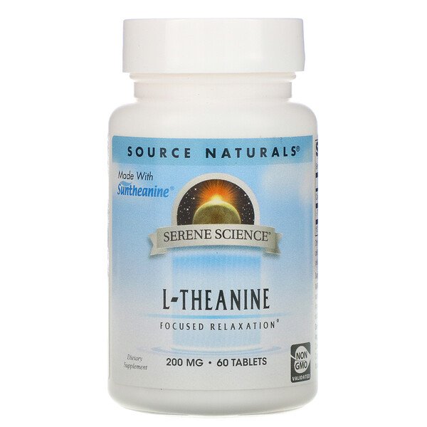Source Naturals, L-テアニン、200mg、60粒
