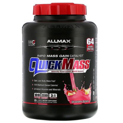 ALLMAX Nutrition, クイックマス、高速増量促進、ストロベリーバナナ、6ポンド (2.72 kg)