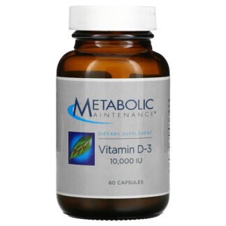 Metabolic Maintenance, ビタミン D-3, 10,000 IU, 60 カプセル