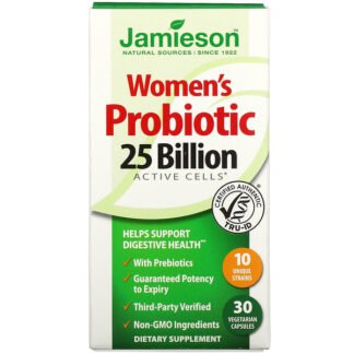 Jamieson Natural Sources, Women's Probiotic 25 Billion CFU Active Cells, 30 Vegetarian Capsules